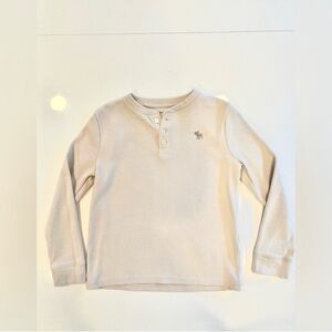 Abercrombie kids Henley Cream Long Sleeve Kids Shirt size 7/8